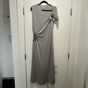 Sandy Liang Gray Dress with Floral Details - Fille - NWT